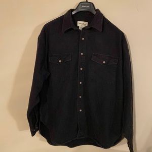 Eddie Bauer Black Heavyweight Casual Buttondown